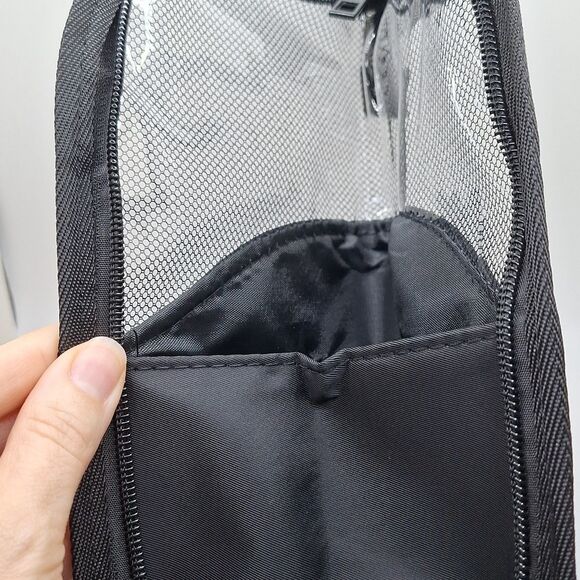 Black makeup brush case cosmetic bag expandable caddy travel container - Picture 5 of 5